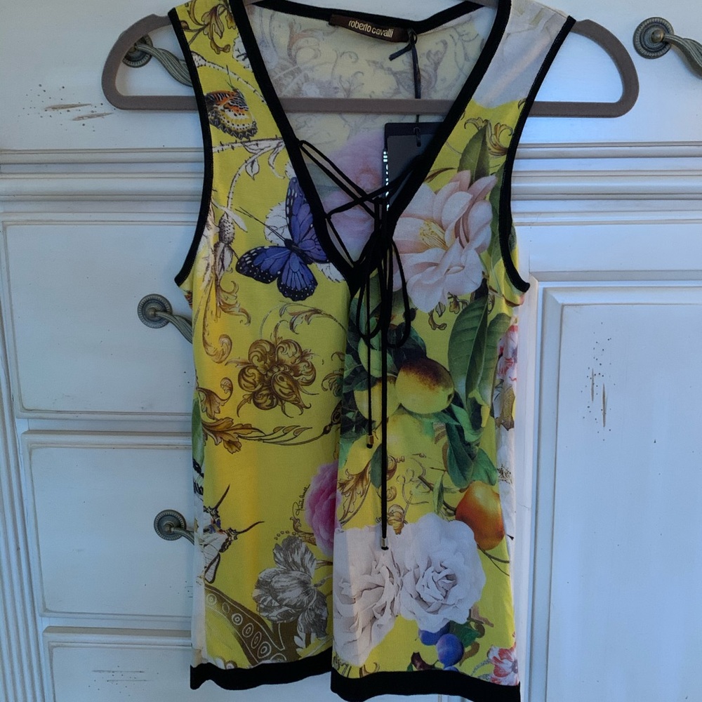 Roberto Cavalli Top Blouse New $750 Authentic